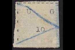 1895  10 (c.) Black Wide Stamp, SG 1, Used With Blue Pencil Cross, A Large Attractive Example With A Couple Of Small Fil - Oeganda (...-1962)