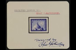 1958  U.N. General Assembly Buildings Issue UNADOPTED ESSAY Of A 4c Ultramarine Design Imperforate & Printed By Photogra - Altri & Non Classificati