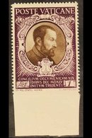 1946  1L Sepia & Purple "St Cajetan Of Thiene" IMPERF AT BASE VARIETY, Sass 114e, Never Hinged Mint For More Images, Ple - Otros & Sin Clasificación