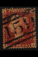 1864-79  1d Lake-red, PLATE 225, SG, Used With Clear "159" Numeral. Plate Number Clearly Visible At Right, Well Centred. - Otros & Sin Clasificación