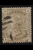 1873-80  4d Grey-brown, Plate 17, Wmk Large Garter, SG 154, Good To Fine Used With Light Cancel, Cat.£550. For More Imag - Sonstige & Ohne Zuordnung