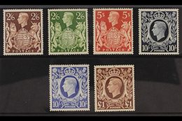 1939-48  Arms High Values Definitives Complete Set, SG 476/78c, Very Fine Mint, Fresh. (6 Stamps) For More Images, Pleas - Non Classés