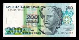 Brasil Brazil 200 Cruzeiros 1990 Pick 225b SC UNC - Brazil