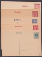 5 Verschiedene Dienstpostkarten, Ungebraucht - Postcards