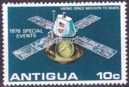 Antigua 1976: "VIKING SPACE MISSION TO MARS" Michel-No. 449 ** MNH - América Del Norte
