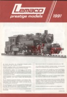 Catalogue LEMACO Prestige Models 1991 Neuheiten Nm N HOm HO O I IIm - En Français Et Allemand - Französisch