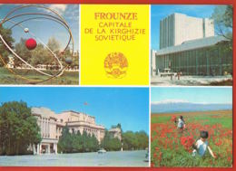 FROUNZE - Capitale De La KIRGHIZIE Soviètique-  KIRGHIZISTAN- Multivues-Scans Recto Verso- PAYPAL FREE - Kirghizistan