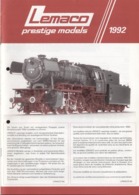 Catalogue LEMACO Prestige Models 1992 Neuheiten Nm N HOm HO O I IIm - En Français Et Allemand - Français