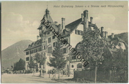 Hotel Erzherzog Johann Von Der Strasse Nach Mürzzuschlag Um 1910 - Verlag Würthle & Sohn Salzburg - Mürzzuschlag