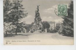 ITALIE - TORINO - Giardino Di Piazza Statuto E Monumento Del Frejus - Parks & Gärten