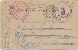 1916 - CARTE FM De HONGRIE => HOPITAL MILITAIRE De GRAZ (AUTRICHE) Avec RETOUR  - CROIX ROUGE - Cartas & Documentos