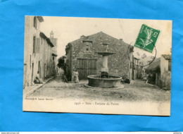 NANS-Fontaine Du Perron--animée  - Voyagé En 1908 édition Laour - Nans-les-Pins