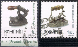 2012 - ROMANIA - ANTICHI FERRI DA STIRO / OLD PRESSING IRONS - USATO / USED - Used Stamps