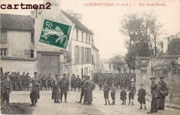 SARTROUVILLE RUE SAINT-MARTIN ANIMEE MILITAIRES SOLDATS GREVE ? EVENEMENT ? 78 YVELINES - Sartrouville