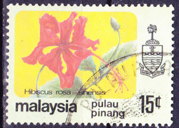 Malaiische Staaten V - Penang - Hibiskus (Hibiscus Rosa-sinensis) (MiNr: 84) 1979 - Gest Used Obl - Penang