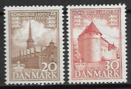DANEMARK     -    1954.    Y&T  N° 355 / 356 *. - Nuevos