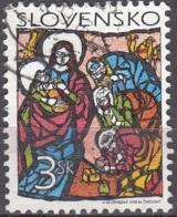 Slovensko 1998 Michel 327 O Cote (2009) 0.20 € Noël L’Adoration Des Mages Viera Hložníková Cachet Rond - Usados