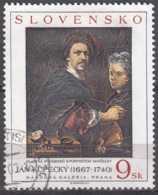 Slovensko 1997 Michel 292 O Cote (2009) 0.70 € Ján Kupecký Autoportrait Avec Femme Cachet Rond - Usados