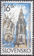 Slovensko 1997 Michel 275 O Cote (2009) 1.20 € Eglise Franciscaine à Bratislava Cachet Rond - Usados