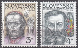 Slovensko 1997 Michel 271 - 272 O Cote (2009) 0.40 € Hommes Célèbres Cachet Rond - Usados