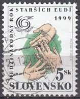 Slovensko 1999 Michel 342 O Cote (2009) 0.20 Euro Année Des Aînés Cachet Rond - Usados