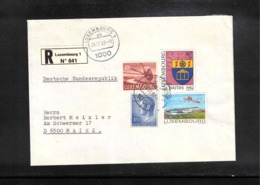 Luxembourg 1982 Interesting Registered Letter - Cartas & Documentos