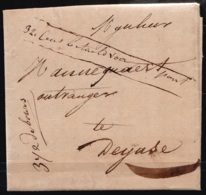 L. Datée 7 Mai 1827 De KRUPEL (?) Pour DEYNSE - Man."32 Cents Betaald Voor Port" & "3 1/2 Debours" - 1815-1830 (Hollandse Tijd)