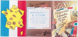 PETIT CALENDRIER - Calendrier De Poche - Les Artisans Boulangers - BICENTENAIRE DE LA REVOLUTION - POUPEAU A PARTHENAY - Groot Formaat: 1981-90