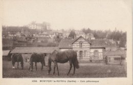 CPA MONTFORT LE ROTROU 72 - Coin Pittoresque Chevaux - Montfort Le Gesnois