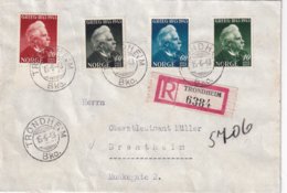 NORVEGE 1943 LETTRE RECOMMANDEE DE TRONDHEIM - Briefe U. Dokumente