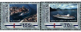 Ref. 39066 * MNH * - NETHERLANDS ANTILLES. 1989. TOURISM . TURISMO - Barche