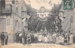 89-JOIGNY- CONCOURS DE 1911, LA RUE D'ETAPE - Joigny