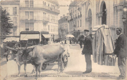 73-AIX-LES-BAINS- PLACE DES THERMES, RETOUR DU MARCHE PORTEURS - Aix Les Bains