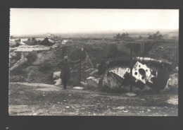 Ans - Fort De Loncin - A Droite Coupole Pour Obusier De 21 Cm, à Gauche... - Carte Photo 13,7 X 8,6 Cm - Ans