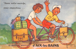 73-AIX-LES-BAINS- CARTE A SYSTEME- DANS NOTRE SACOCHE NOUS EMPORTONS LE MEILLEUR SOUVENIR D'AIX LES BAINS - Aix Les Bains