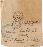 TB 2653 - MILITARIA - Carte - Lettre En Franchise Militaire - Soldat G. COURBET à DELLE Pour St LAURENT - LES - MACON - Oorlog 1914-18