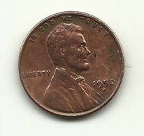 1952 - Stati Uniti 1 Cent   D     ------ - 1909-1958: Lincoln, Wheat Ears Reverse