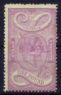 Victoria  SG 229 Light Used 1884 Stamp Statue Serie  1 Pound Slate-violet Yellow - Used Stamps