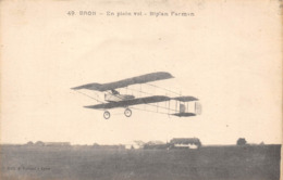 69-BRON- EN PLEIN VOL- BIPLAN FARMAN - Bron