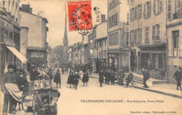 69-VILLEFRANCHE-SUR-SAONE- RUE NATIONALE , PORTE D'ANSE - Villefranche-sur-Saone