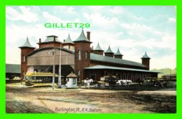 BURLINGTON, VT - RAIL ROAD STATION - WELL ANIMATED -  THE HUGH C. LEIGHTON CO - - Burlington