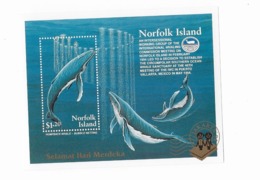 Ile Norfolk Bloc Feuillet N° 15** Protection De La Faune La Baleine à Bosses  Logo JAKARTA 95 - Ile Norfolk