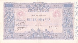 BILLET FRANCE 1000 FRANCS "BLEU ET ROSE"  1889 - 1926 Du 6 JANVIER 1925 @ PICK 67J ; Fayette 36/41 - 1 000 F 1889-1926 ''Bleu Et Rose''