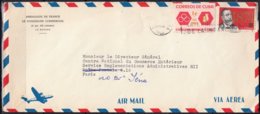 CUBA Enveloppe Avec Entete Pub  Avec 2 Timbrés  De L'AMBASSADE De FRANCE à LA HAVANE  Pour  Paris 1962 - Covers & Documents