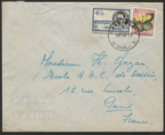 CONGO BELGE "AKWANGA-1 / C" Obl. Cachet à Date Sur N° 314 + 335. Sur Enveloppe Par Avion Pour La France. - 1947-60: Briefe U. Dokumente