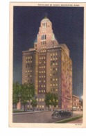 ROCHESTER, Minnesota, USA,  "The (Mayo?) Clinic By Night, Rochester, Minn". 1938 Linen Postcard - Rochester