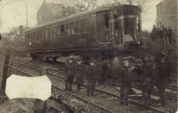 59 Jeumont Recquignies Carte Photo Accident Chemin De Fer D'un Train Vapeur Collision Nord Express1909 Déraillement - Maubeuge