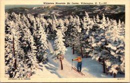 New York Wilmington Whiteface Mountain Ski Center 1953 Curteich - Adirondack