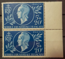 A.E.F. 1944 - MNH - YT 197 - 5f+20f - Pair! - Ungebraucht