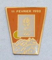 Pin's ALBERTVILLE 92, JOURNEE Du 11 FEVRIER 1992  03 - Olympische Spiele
